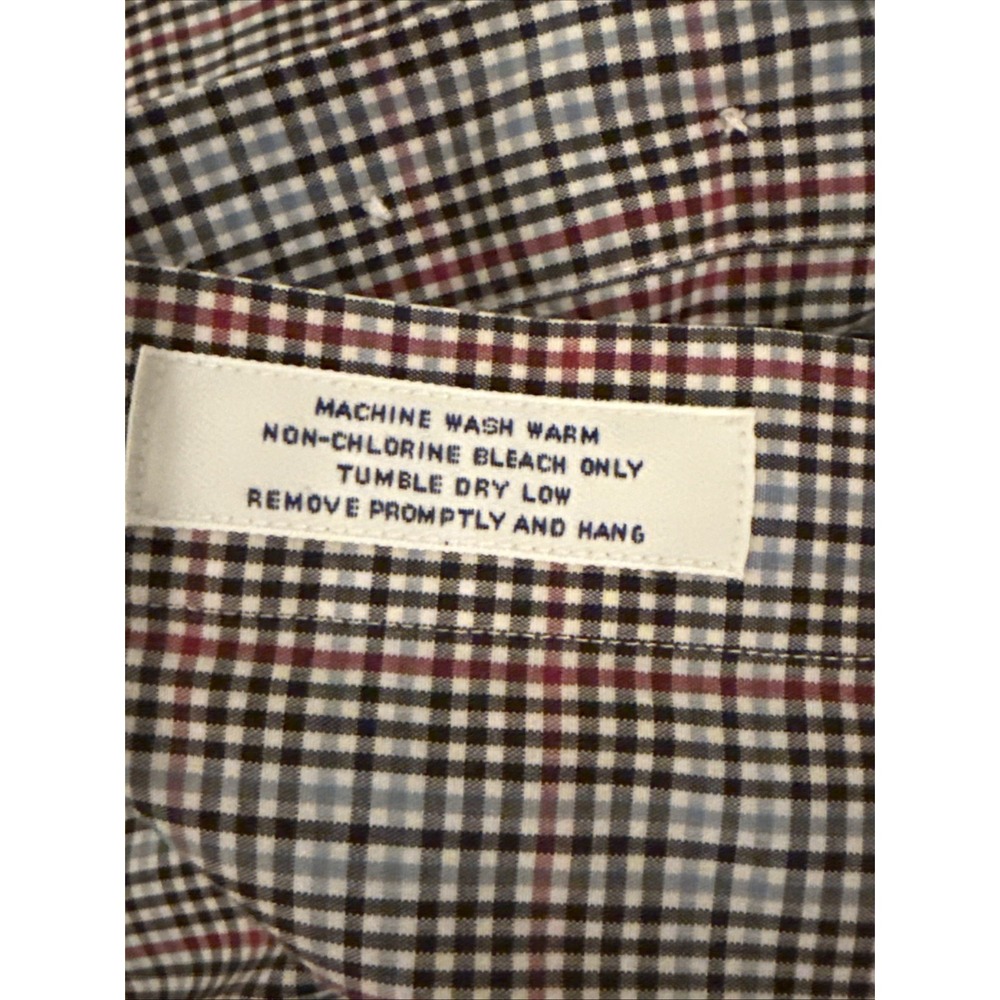 Brooks Brothers 1818 Shirt Mens Large Multicolor Plaid Slim Fit Non-Iron Stretch - Picture 7 of 7